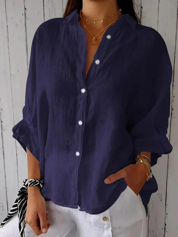 Sophie Linnen Damesblouse – Stijlvolle Blouse met Tijdloze Elegantie