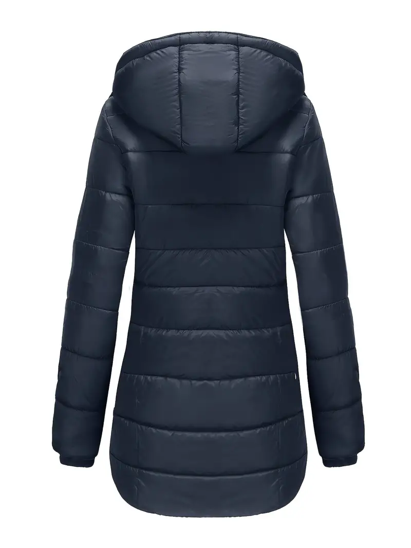 Waterdichte halflange dames winterjas – warme Garin jas met capuchon en zakken