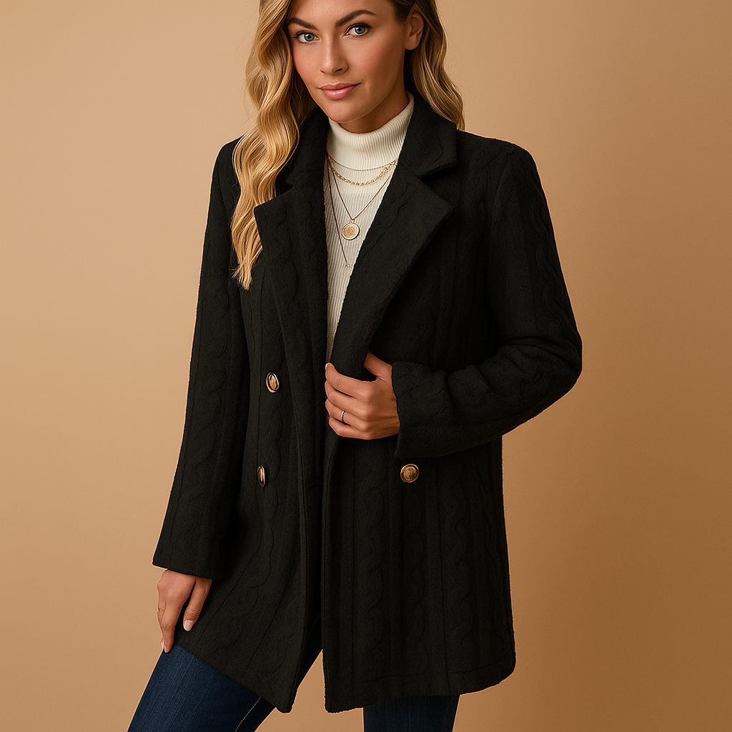 Yara Elegante Winterjas Dames – Getailleerde Lange Jas met Tijdloos Design
