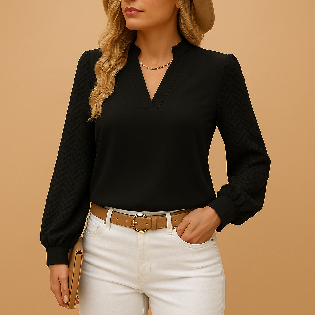 Elegante dames V-hals top | Stijlvolle blouse voor werk en casual | NoaNoa
