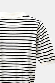 Gestreepte Blouse Dames – Katoenen V-Hals Blouse met Tijdloze Pasvorm | Emma Model