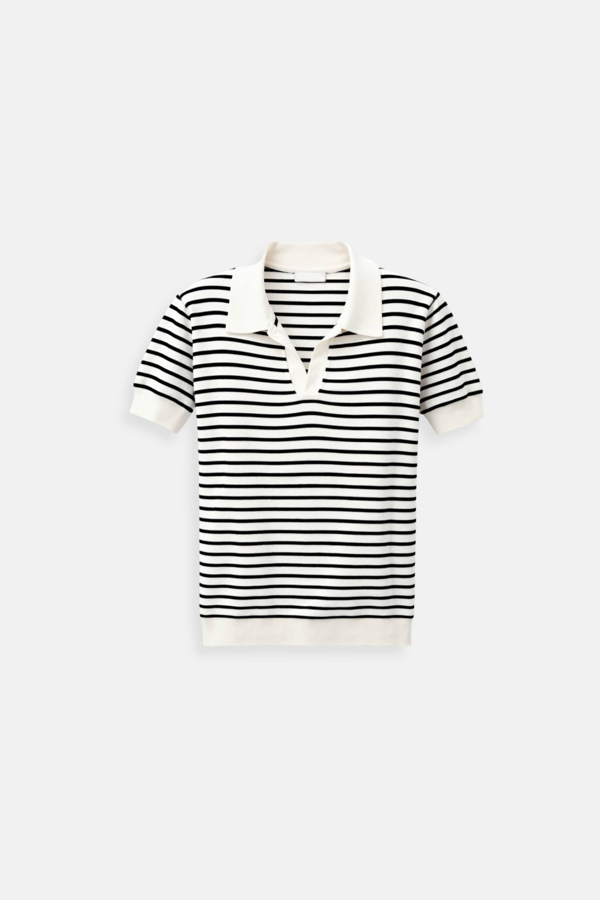 Gestreepte Blouse Dames – Katoenen V-Hals Blouse met Tijdloze Pasvorm | Emma Model