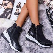 Dames Enkellaarzen met Orthopedische Steun – Elena | Comfortabele Leren Halfhoge Boots