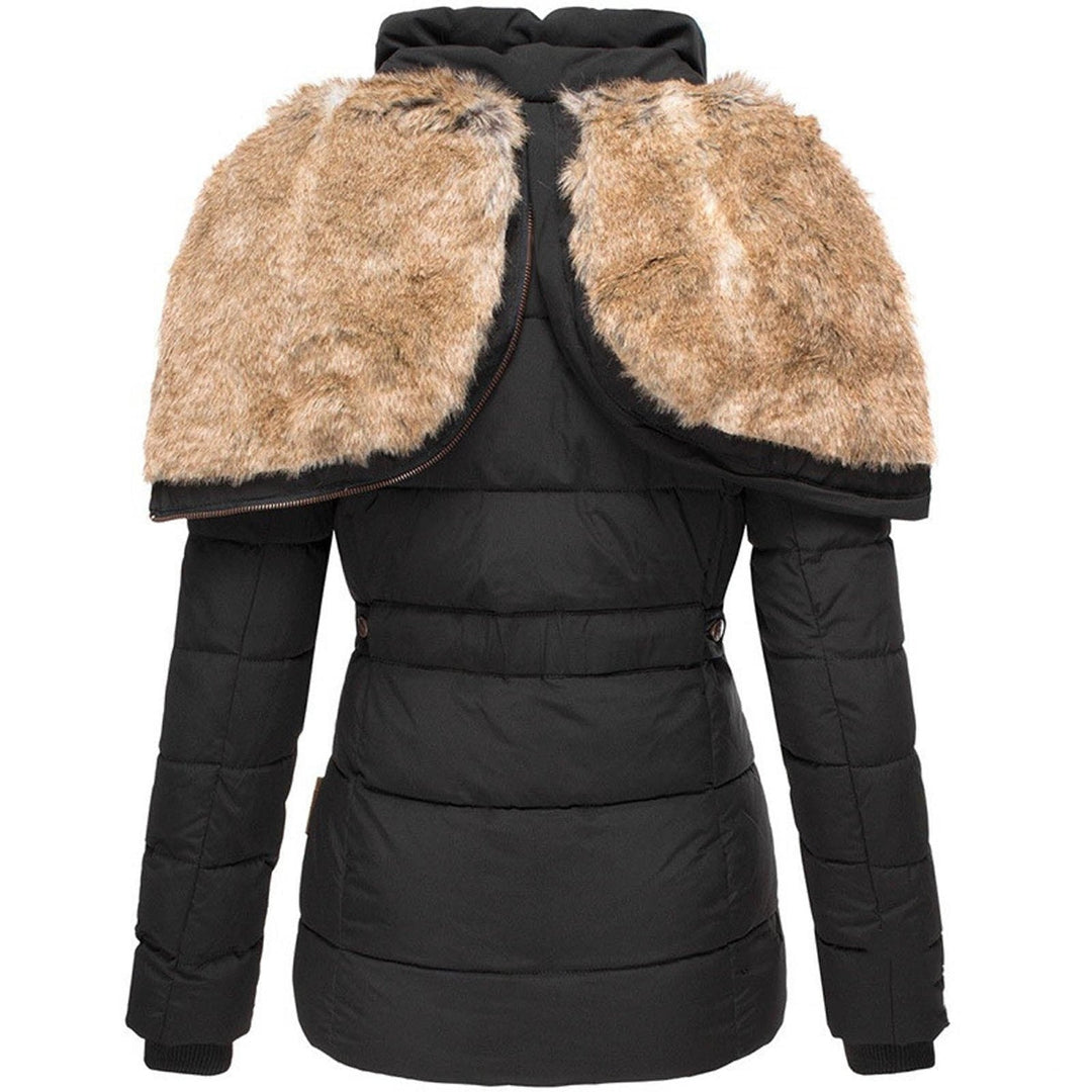 Dames winterjas met capuchon – gewatteerde puffer jas met getailleerde pasvorm