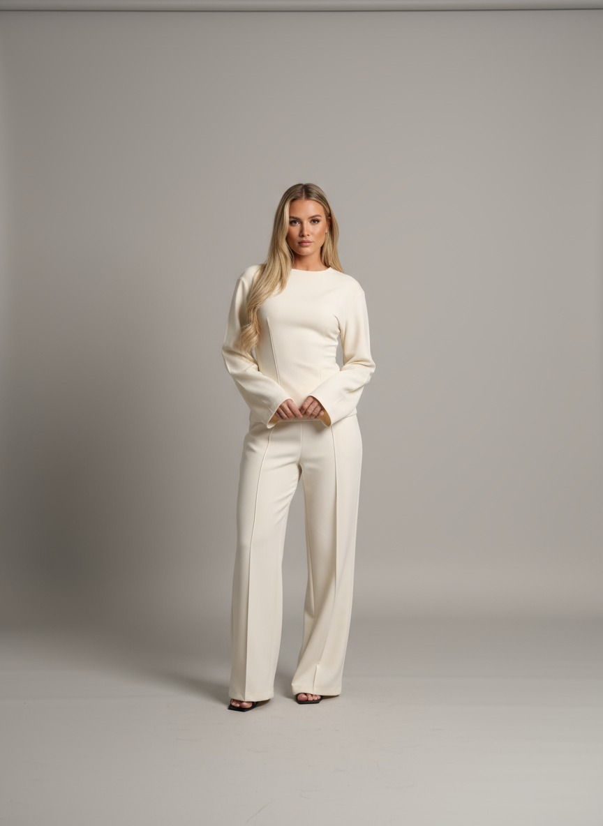 Chique dames set – elegante tweedelige outfit met flatterende pasvorm