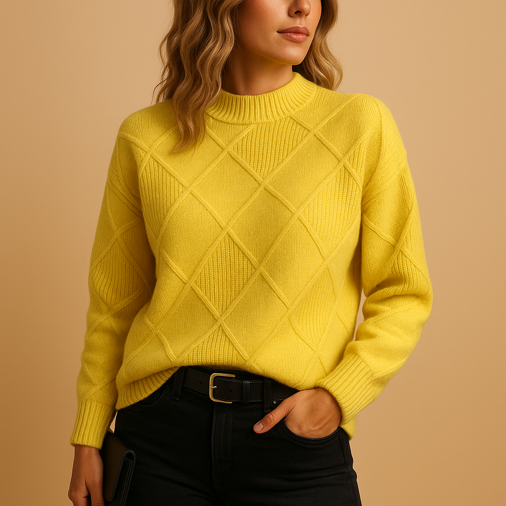 Mila | Gebreide Damestrui met Col – Tijdloos, Elegant & Comfortabel