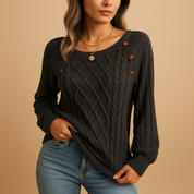 Marije | Gebreide Trui met Lange Mouwen voor Dames – Elegant, Warm & Comfortabel