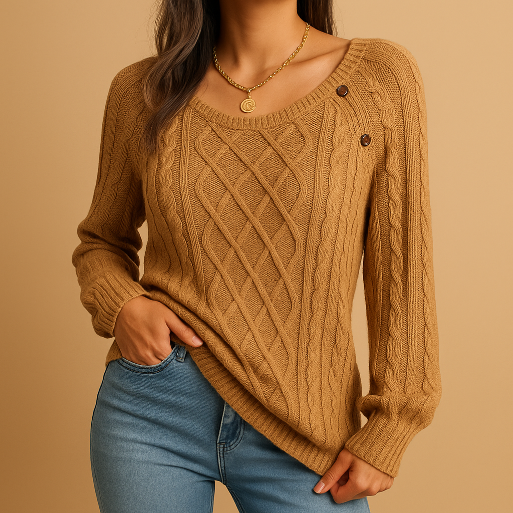 Marije | Gebreide Trui met Lange Mouwen voor Dames – Elegant, Warm & Comfortabel