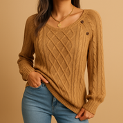 Marije | Gebreide Trui met Lange Mouwen voor Dames – Elegant, Warm & Comfortabel