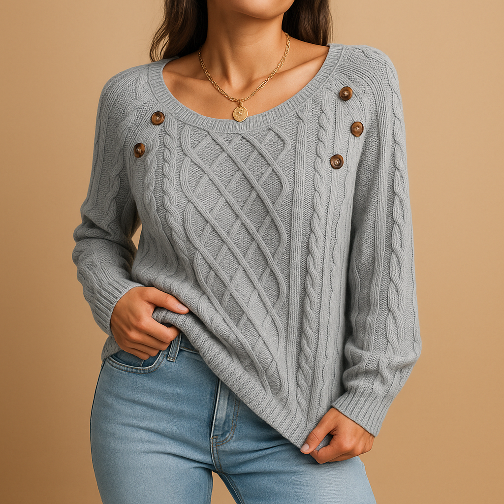 Marije | Gebreide Trui met Lange Mouwen voor Dames – Elegant, Warm & Comfortabel