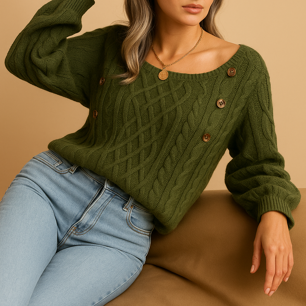 Marije | Gebreide Trui met Lange Mouwen voor Dames – Elegant, Warm & Comfortabel