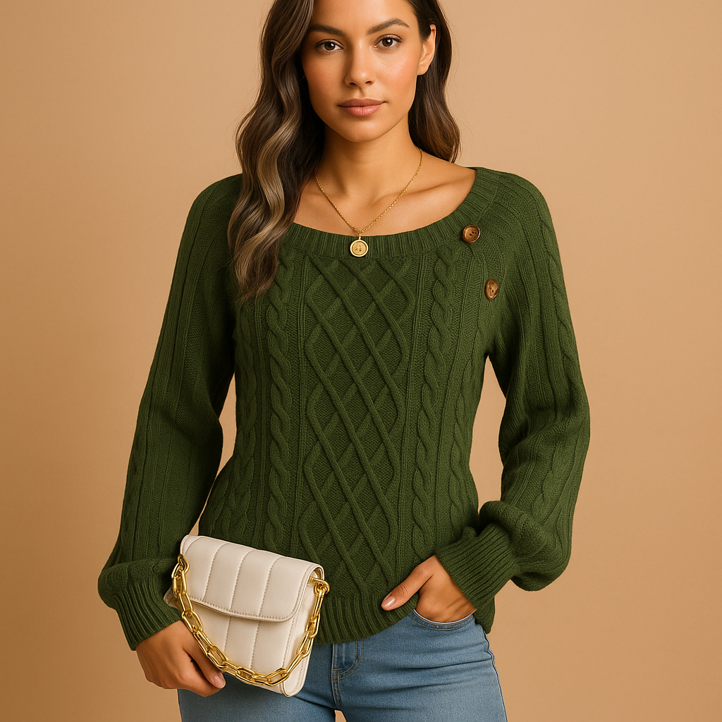 Marije | Gebreide Trui met Lange Mouwen voor Dames – Elegant, Warm & Comfortabel