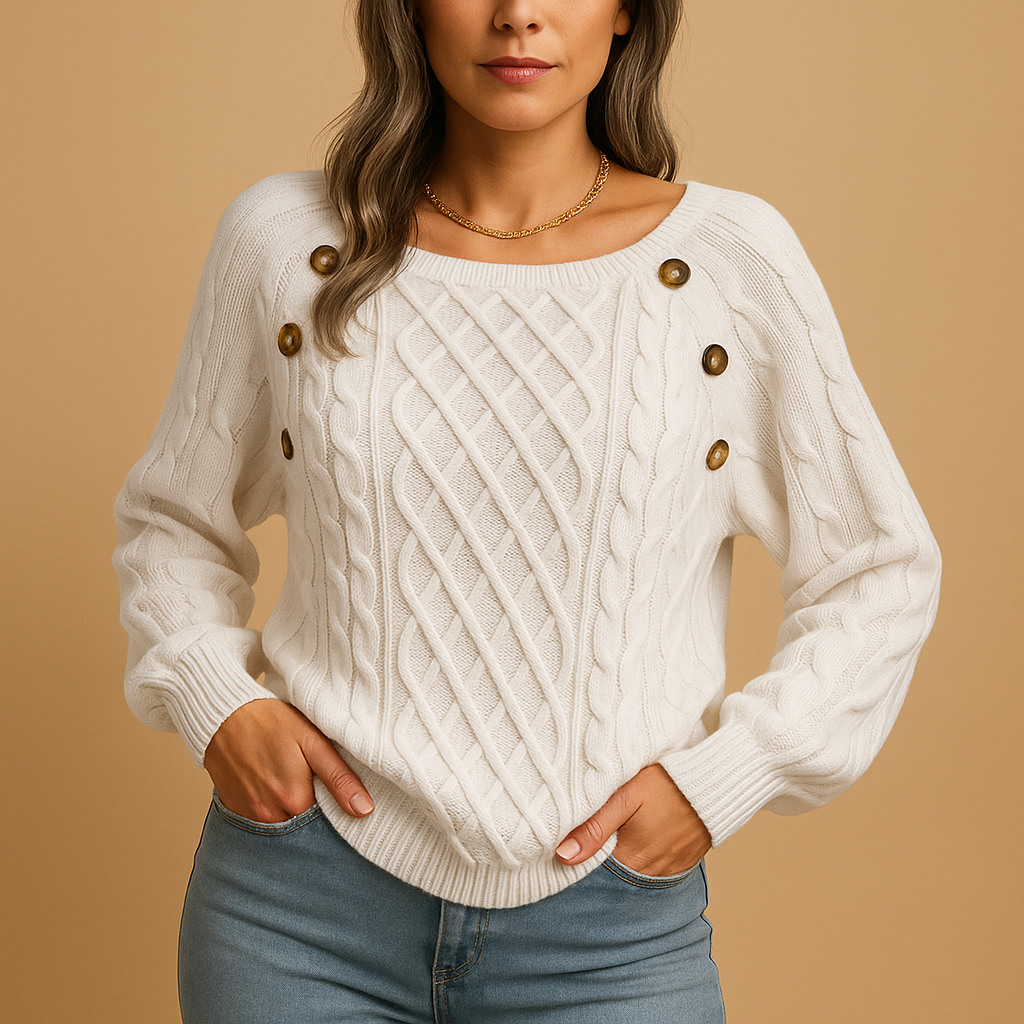 Marije | Gebreide Trui met Lange Mouwen voor Dames – Elegant, Warm & Comfortabel