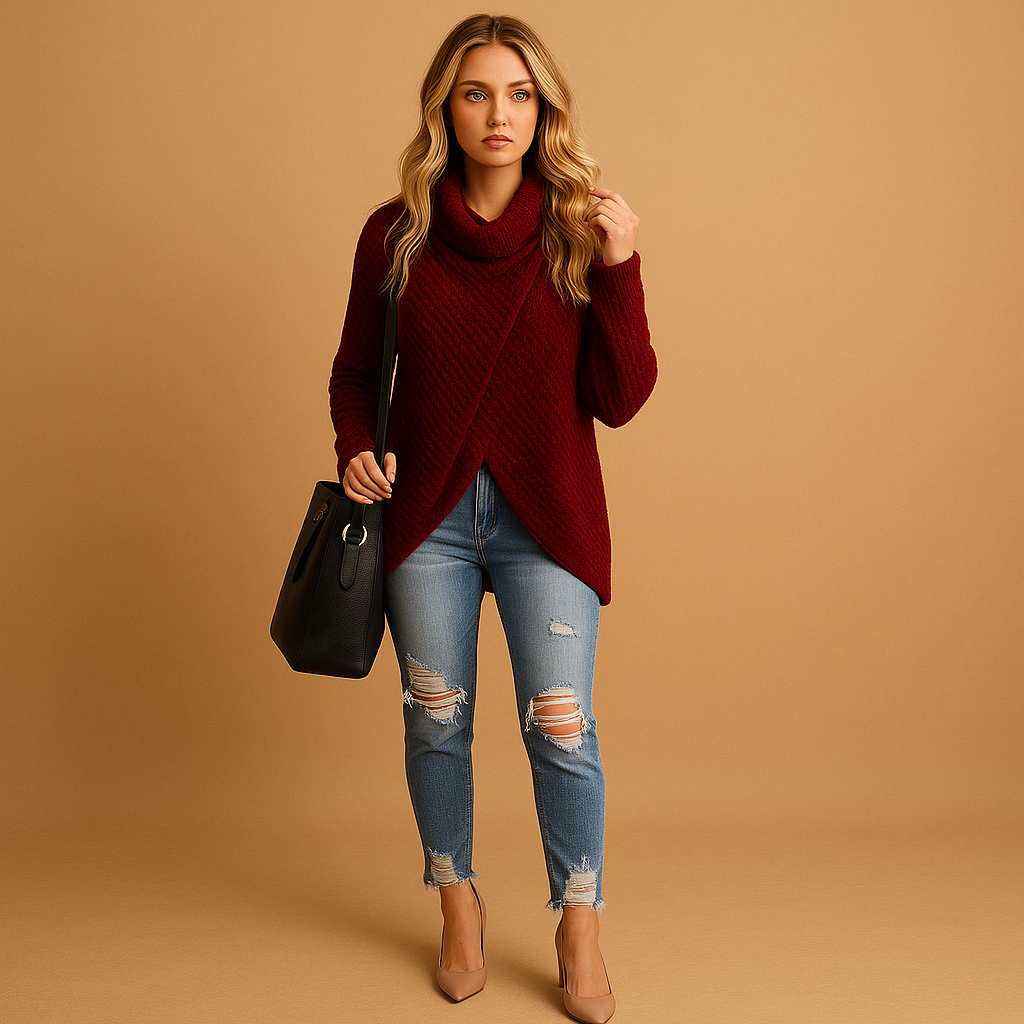 Yara | Getailleerde Gebreide Trui voor Dames – Elegant, Flatterend & Comfortabel
