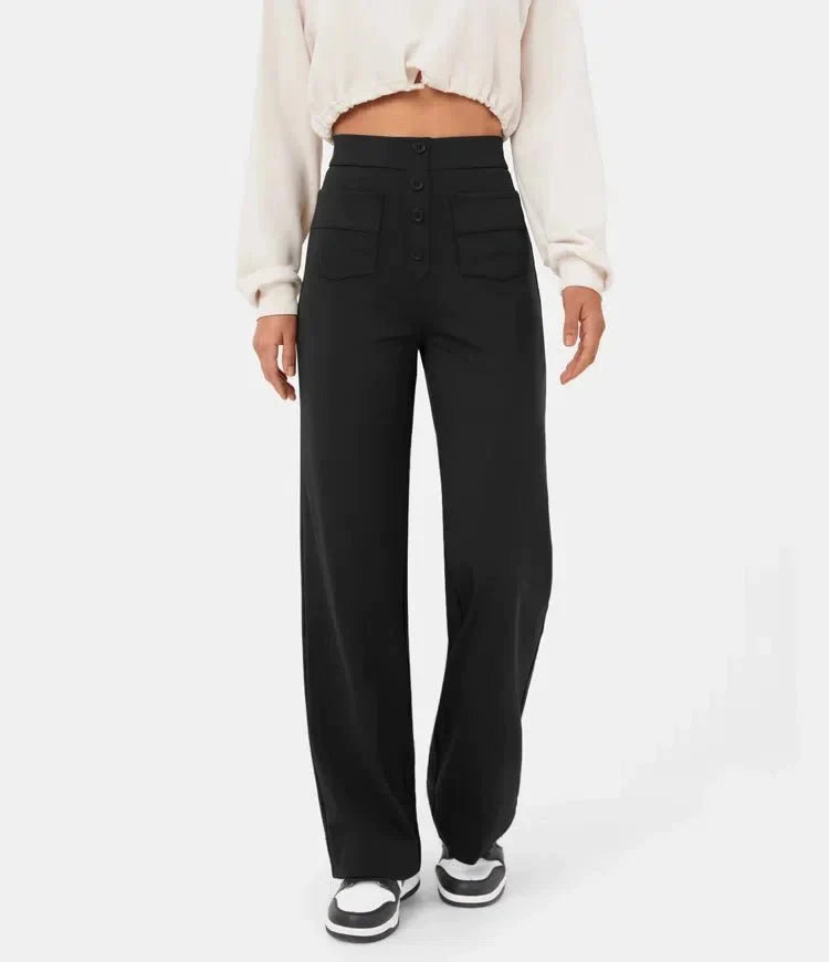 ComfortRise elastische casual broek – hoge taille & rekbaar design