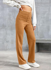 ComfortRise elastische casual broek – hoge taille & rekbaar design