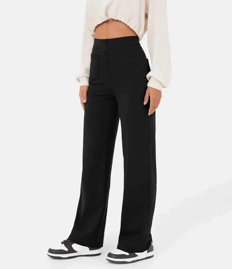 ComfortRise elastische casual broek – hoge taille & rekbaar design