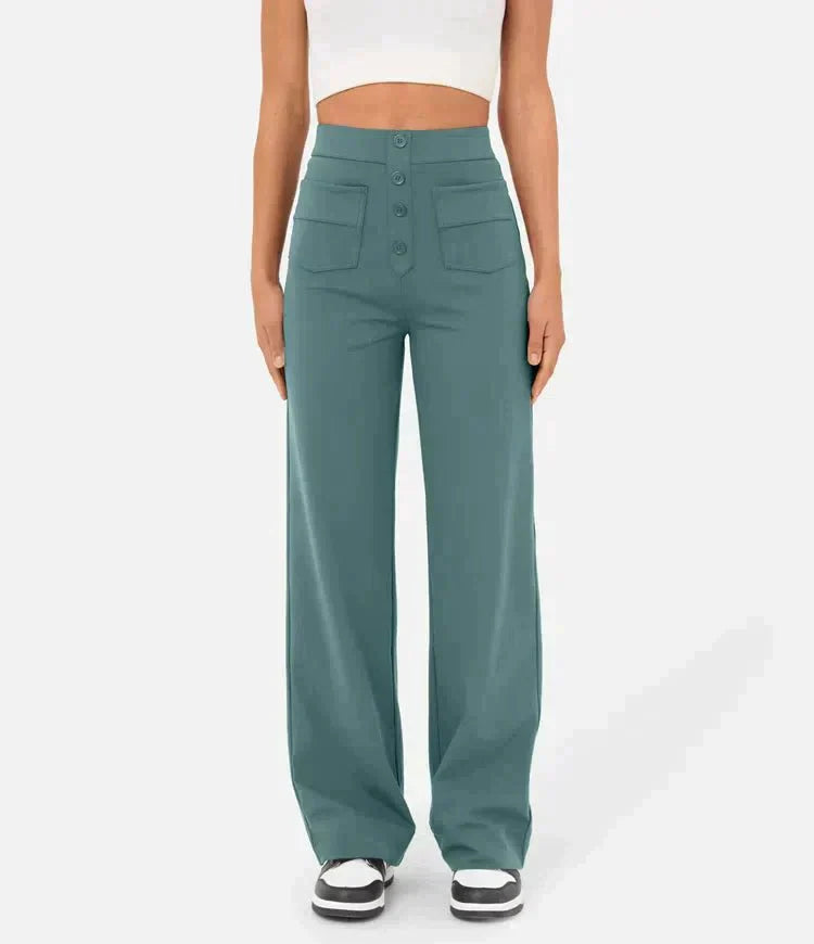 ComfortRise elastische casual broek – hoge taille & rekbaar design