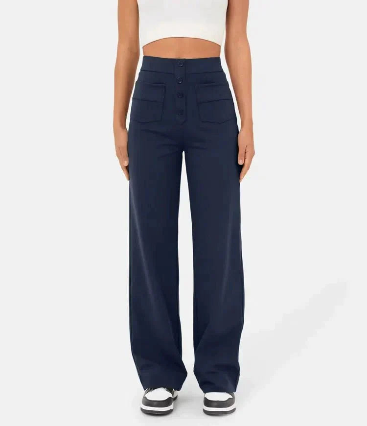 ComfortRise elastische casual broek – hoge taille & rekbaar design
