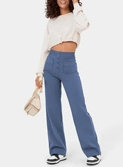 ComfortRise elastische casual broek – hoge taille & rekbaar design