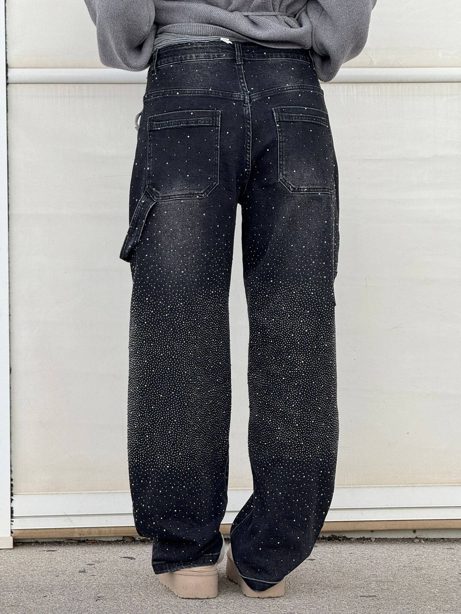 Belle glinsterende damesjeans | Stretch skinny jeans met subtiele sparkle