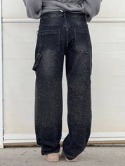 Belle glinsterende damesjeans | Stretch skinny jeans met subtiele sparkle