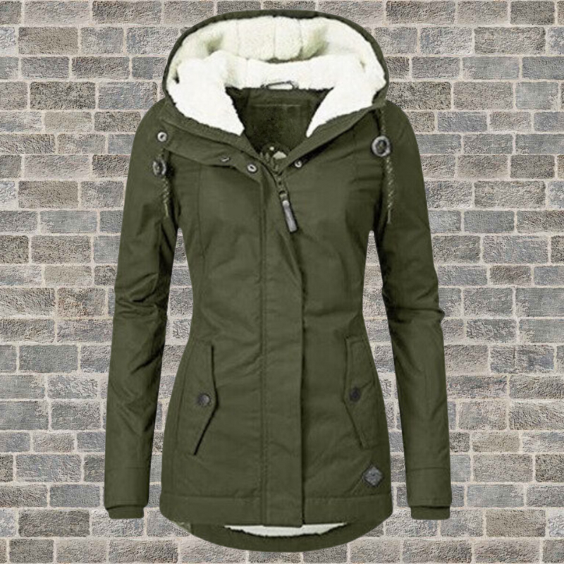 Anne Winterjas met Capuchon Dames – Warme Waterafstotende Jas met Stijlvol Design
