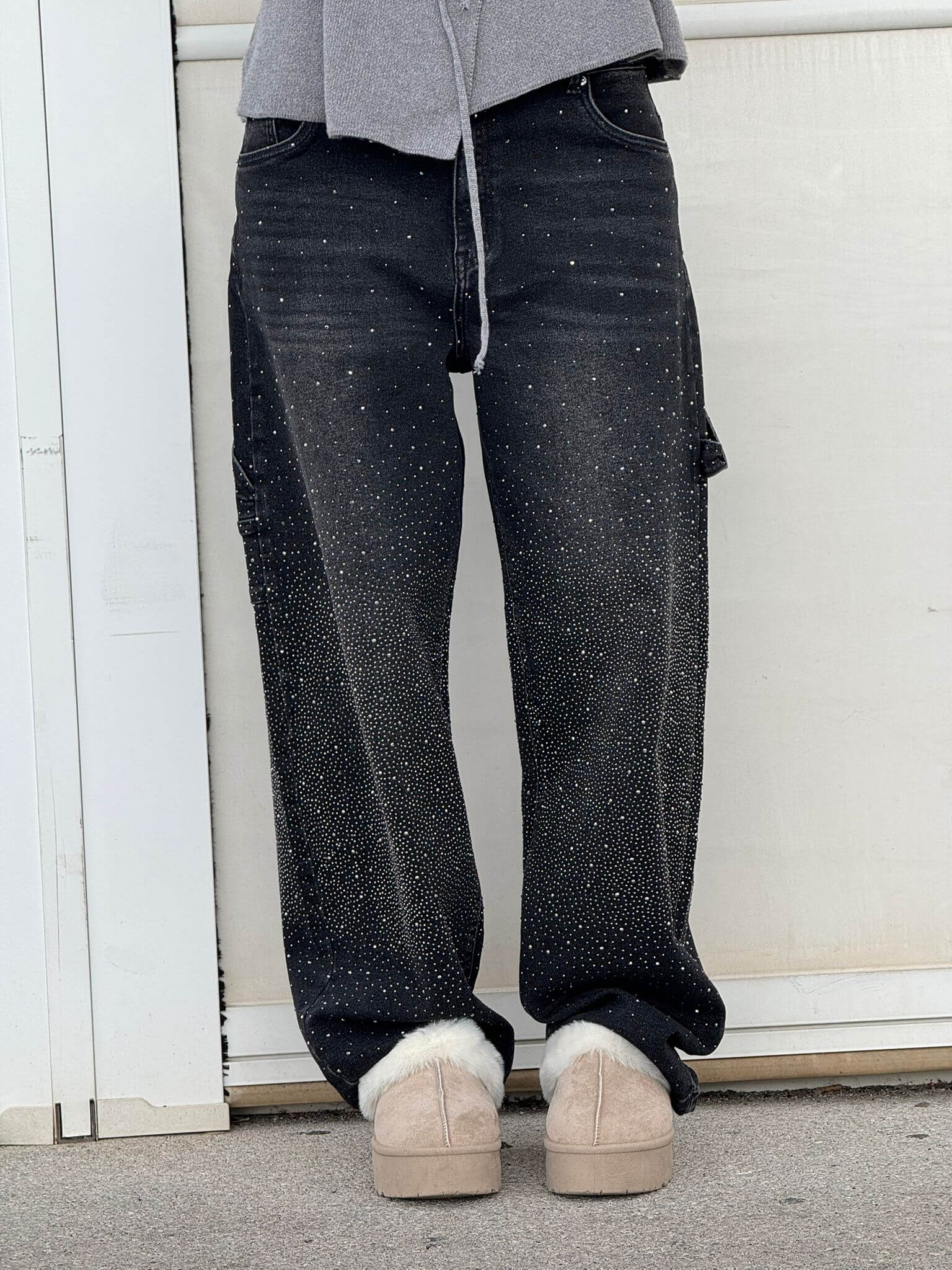 Belle glinsterende damesjeans | Stretch skinny jeans met subtiele sparkle