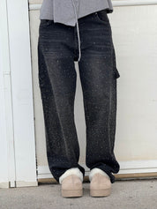 Belle glinsterende damesjeans | Stretch skinny jeans met subtiele sparkle