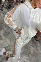 Esmee Dames Herfst Set – Warme en Stijlvolle Tweedelige Glitter Outfit