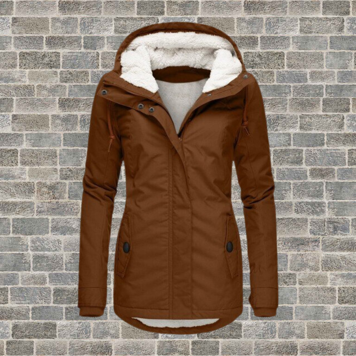 Anne Winterjas met Capuchon Dames – Warme Waterafstotende Jas met Stijlvol Design