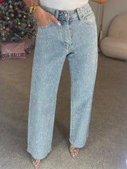 Sabine | Glitterende Damesjeans – Elegant, Comfortabel & Trendy
