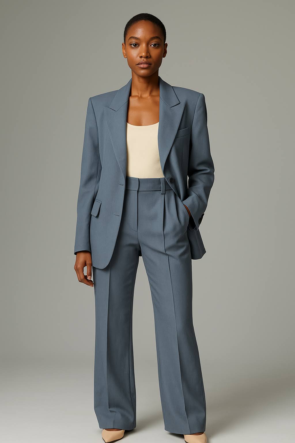 Dames 2-delig Broekpak | Blazer en Pantalon Set | Zakelijk & Formeel voor Kantoor