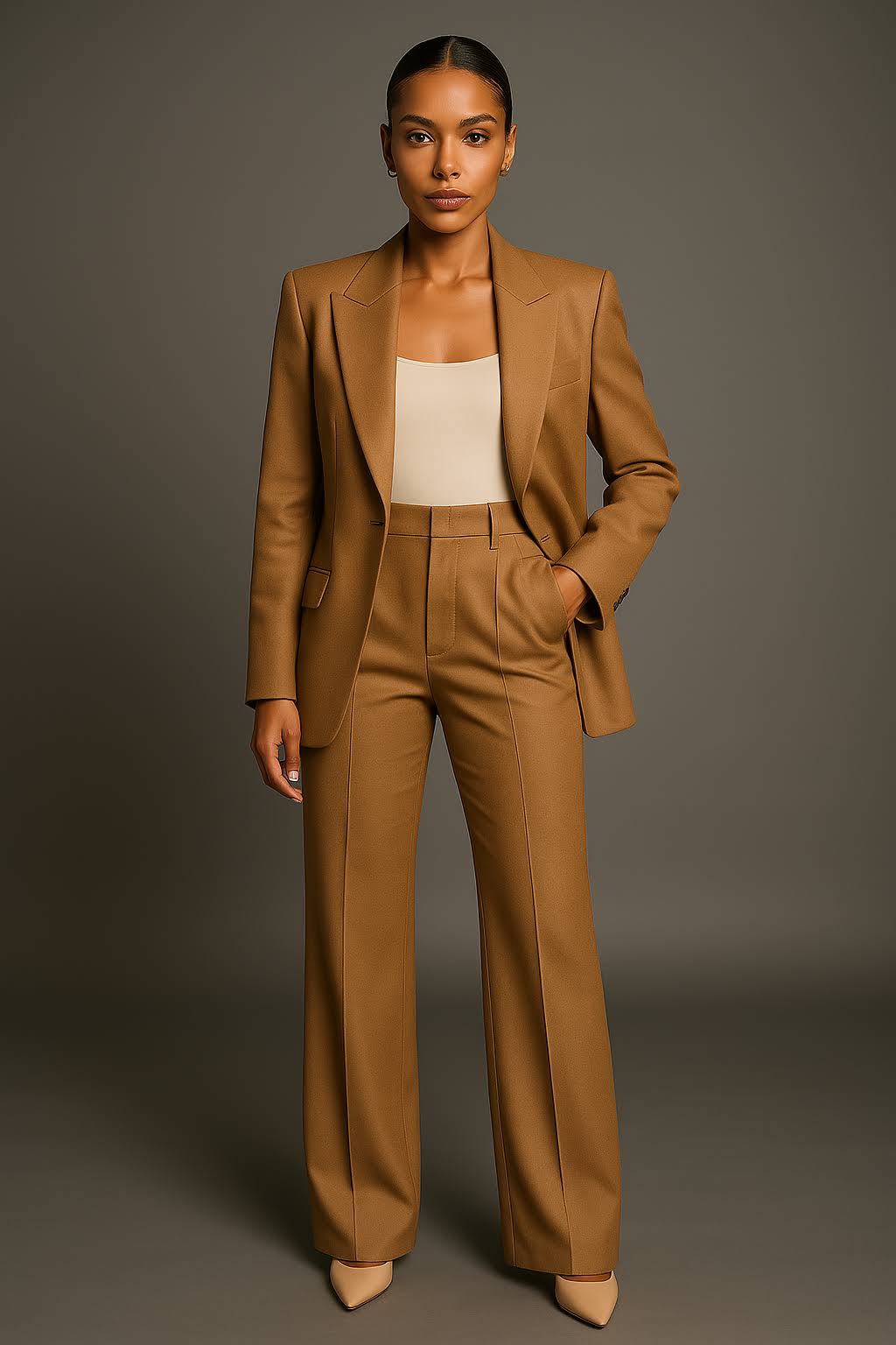 Dames 2-delig Broekpak | Blazer en Pantalon Set | Zakelijk & Formeel voor Kantoor