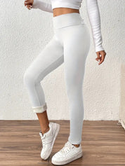 Dames legging hoge taille – plush gevoerd, stretch fit & full length