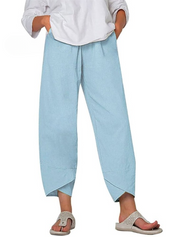 Allure zomerbroek dames | Luchtige linnen look broek | Comfortabele losse pasvorm
