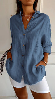 Mia blouse dames | Elegante lichtgewicht blouse | Luxe damesblouse met perfecte pasvorm