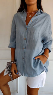 Mia blouse dames | Elegante lichtgewicht blouse | Luxe damesblouse met perfecte pasvorm