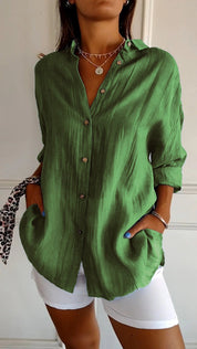 Mia blouse dames | Elegante lichtgewicht blouse | Luxe damesblouse met perfecte pasvorm