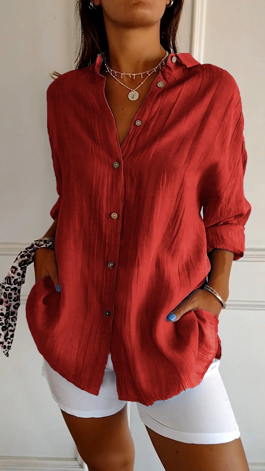 Mia blouse dames | Elegante lichtgewicht blouse | Luxe damesblouse met perfecte pasvorm