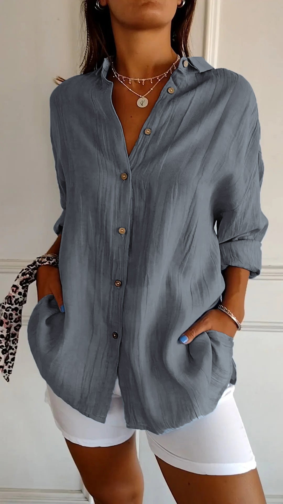 Mia blouse dames | Elegante lichtgewicht blouse | Luxe damesblouse met perfecte pasvorm