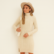 Aline Vienna gebreide winterjurk – stijlvolle damesjurk met elegante pasvorm