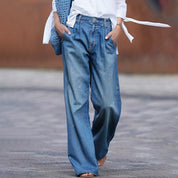 Comfortabele dames jeans – wijd model van hoogwaardig denim