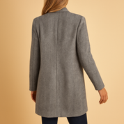 Evelien Lange Jas Dames – Casual Jas met Print & Comfortabele Pasvorm