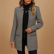 Evelien Lange Jas Dames – Casual Jas met Print & Comfortabele Pasvorm