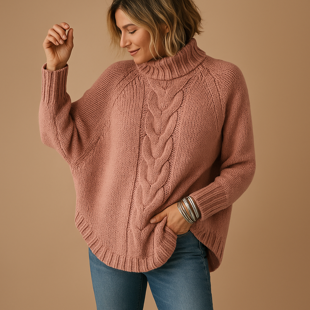 Marieke Gebreide Trui – Lange Chunky Damestrui voor Winterstijl