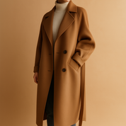 Lange Elegante Winterjas Dames – Getailleerde Warme Jas in Tijdloos Design | Veerle