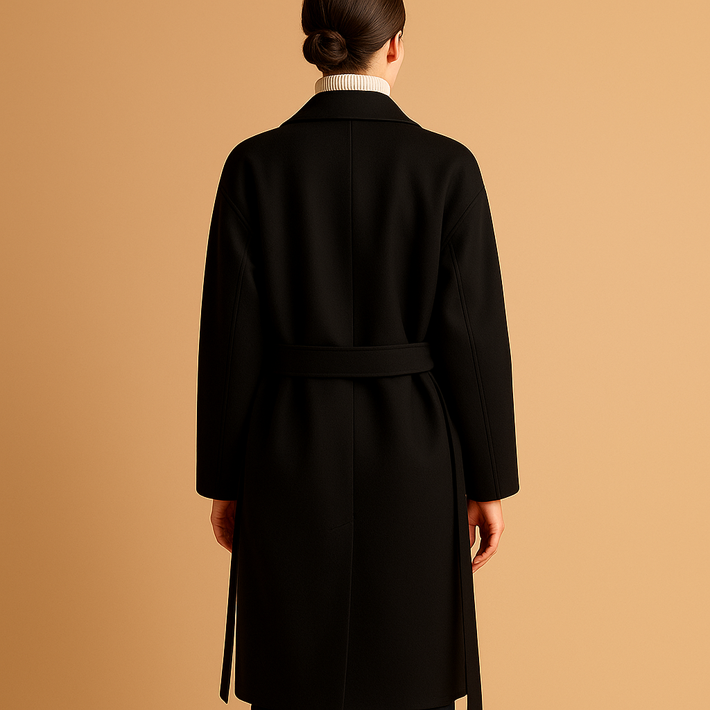 Lange Elegante Winterjas Dames – Getailleerde Warme Jas in Tijdloos Design | Veerle