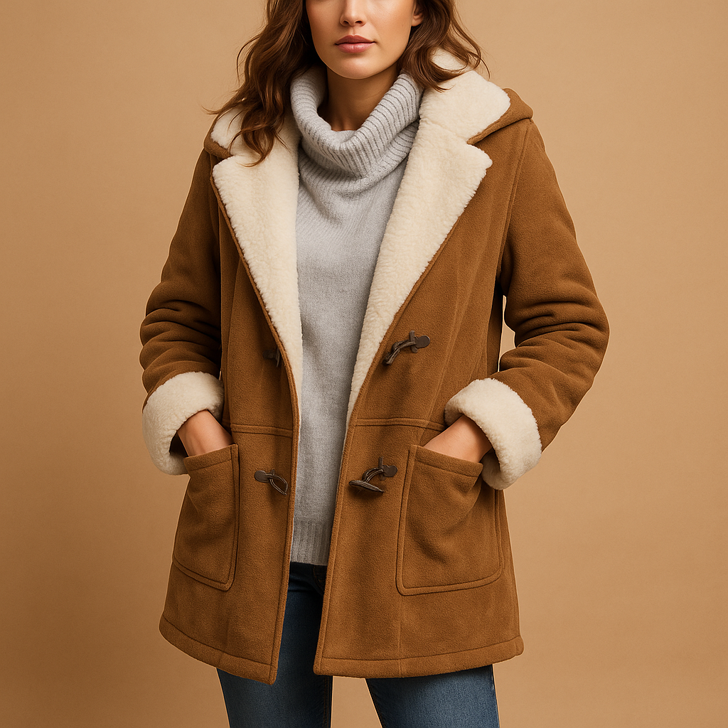 Lange winterjas dames met capuchon – Evelien warme jas in trendy kleuren