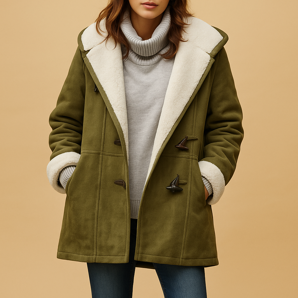 Lange winterjas dames met capuchon – Evelien warme jas in trendy kleuren